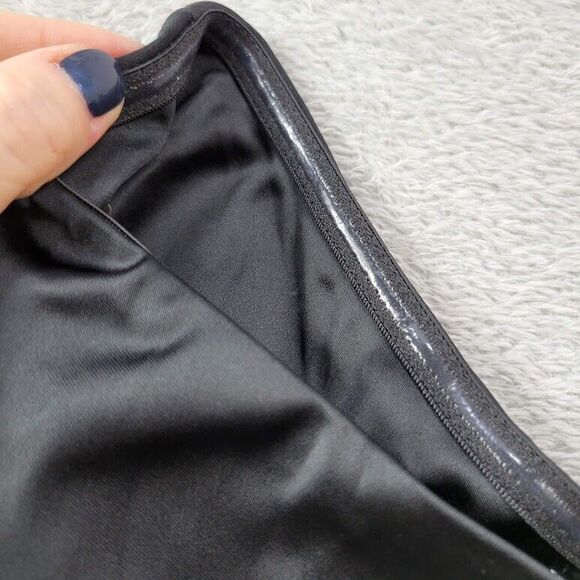 Lulus Dress Womens‎ Small Black Satin Sheath Bodycon Evening Cold Shoulder - Picture 11 of 16